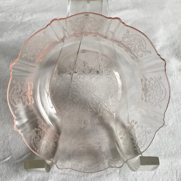 American Sweetheart Pink Depression Glass Berry Bowl Set 7 Pieces - Picture 10 of 12